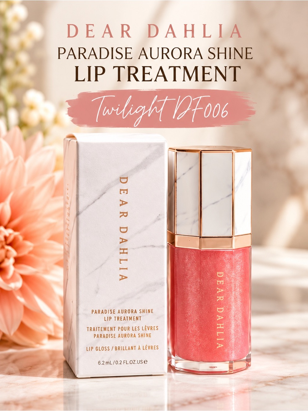 Dear Dahlia Paradise Aurora Shine Lip Gloss Twilight DF006 NIB